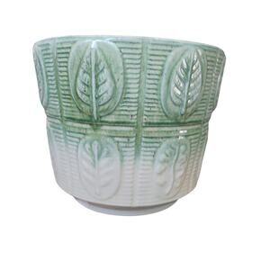 Haeger #57 Leaf Planter  Pottery Mint Green Vintage from the  USA  7" X 8"